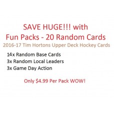 Fun Packs - 20 Random Cards - 2016-17 Tim Hortons Upper Deck Hockey Cards